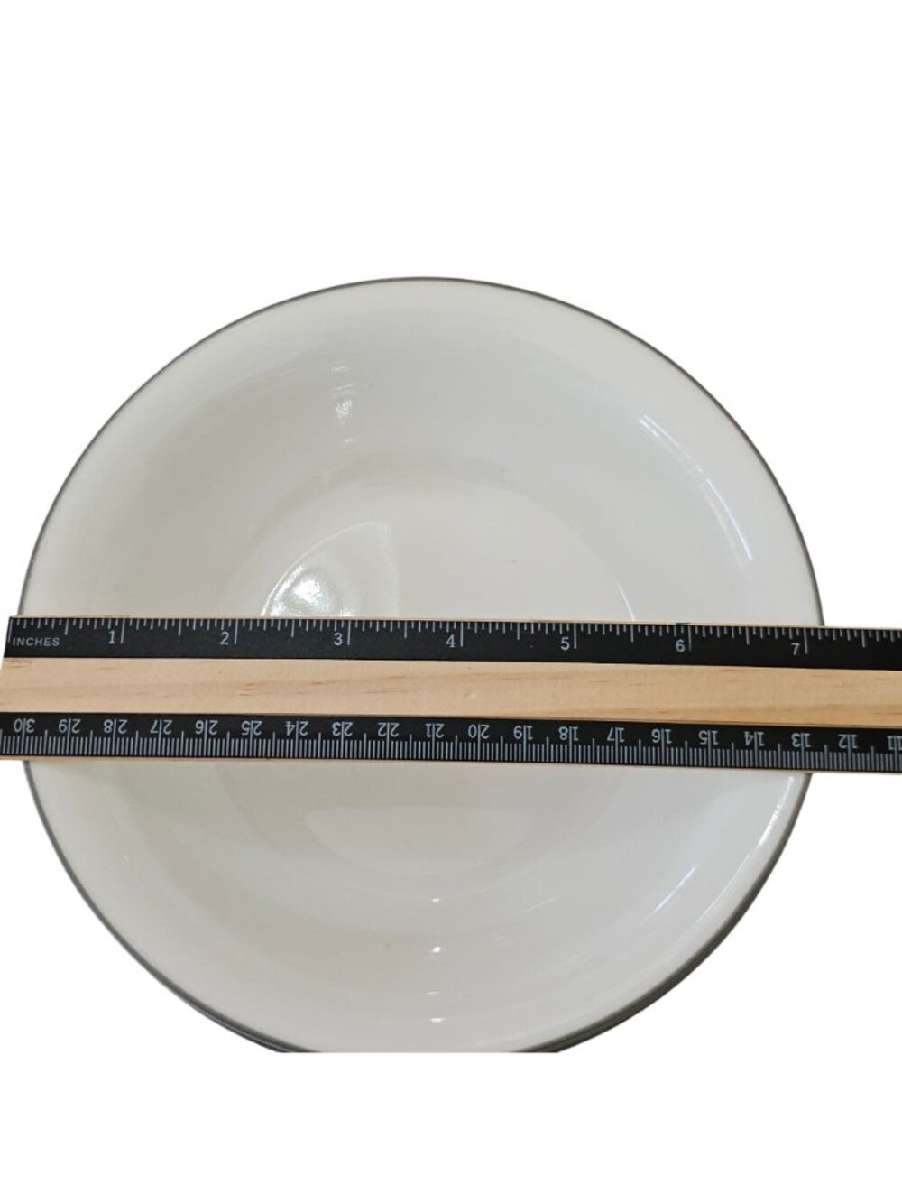 3 Corelle   Bowl 7" Soup Salad grey rim farmhouse cottage core - Picture 4 of 6